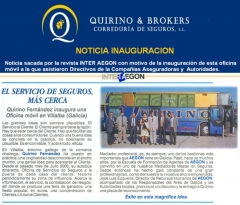Quirino & brokers  fotografa oficina mvil sacada con motivo de la inauguracin y publicada por aegon seguros en ...