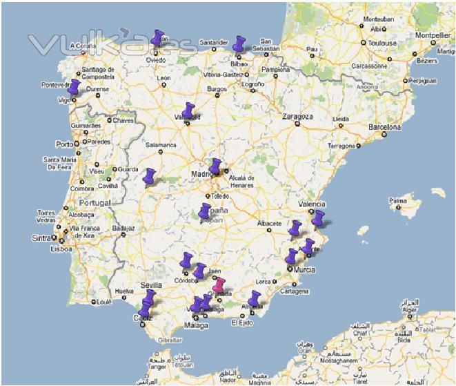 Mapa Delegaciones. Originalmusic instala en toda Espaa!