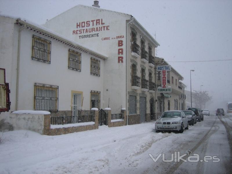 La nieve en Maria Hostal Torrente