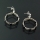 Pendientes bao plata en tejido artistico con hematita 17EUR