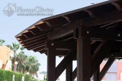 Detalle de la cubierta, chiringuito en puerto rey, vera, almeria