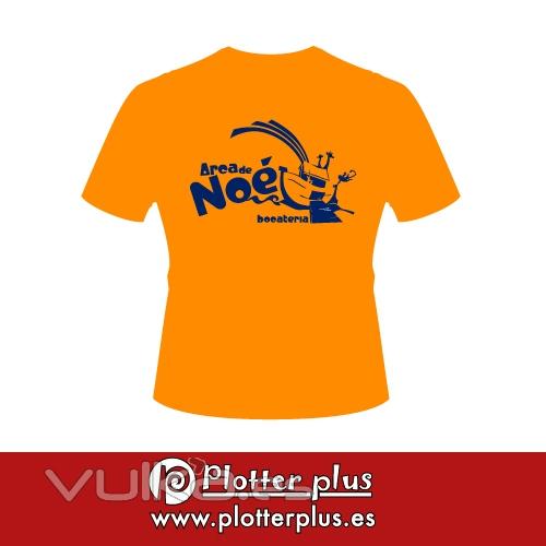 Camiseta impresa a 1 tinta por serigrafa textil para El Arca de No