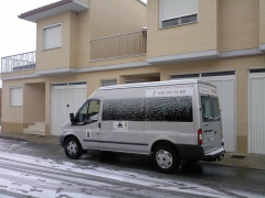 Taxi con nieve