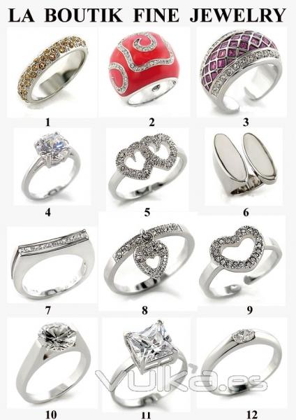 ANILLOS PARA MUJER CON PLATA LAMINADA