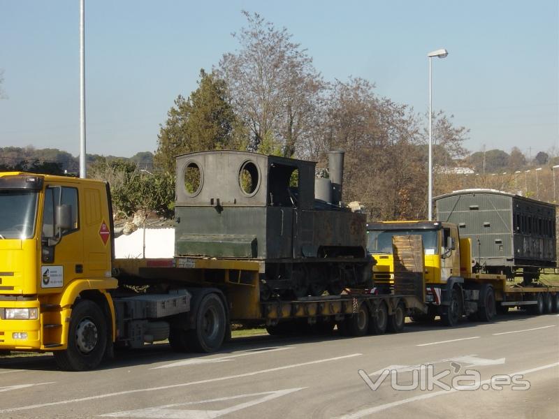 Transporte maquinas locomotoras