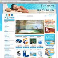 Tienda online para la empresa de piscinas aquaenol