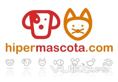 Logotipo Hipermascota la tienda de las mascotas y animales de compañía
