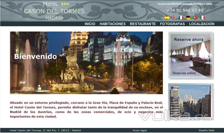 Diseo web hotel Casn del Tormes de Madrid