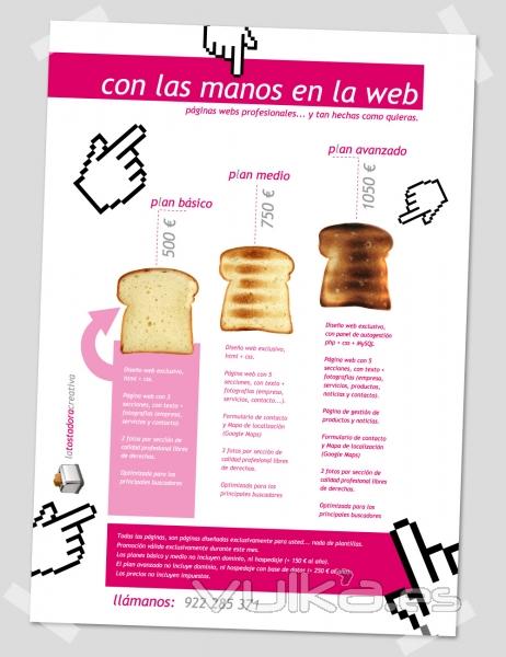 Con las manos en la web... página web desde 500 EUR