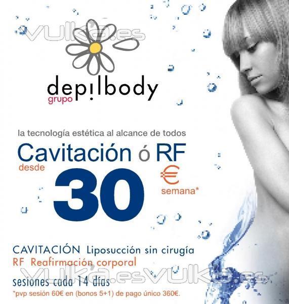 depilbody cavitacin synetica radiofrecuencia indiba oferta