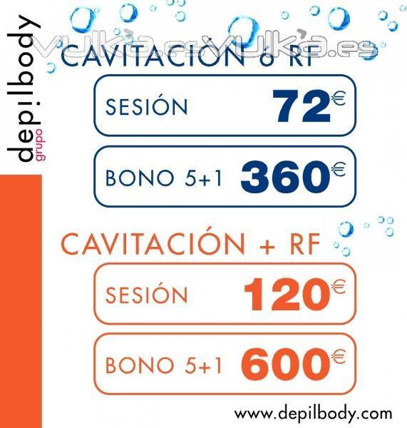 depilbody cavitacin synetica radiofrecuencia indiba oferta