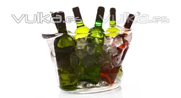 Cubitera de acrlico para 5 o 6 botellas vino o cava