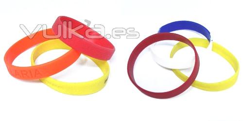 pulseras de silicon personalizables