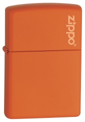 Zippo logo orange matte | mecherosdeculto.com