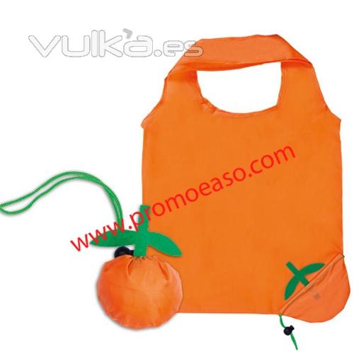 BOLSA PLEGABLE PARA LA COMPRA CON FORMA DE NARANJA EN PROMOEASO.COM