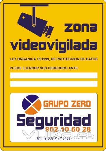 Cartel Zona Videovigilada