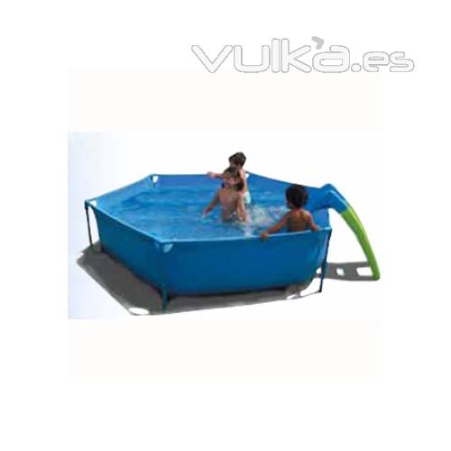 PISCINA TUBULAR INFANTIL CON TOBOGAN TOI 