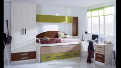 Muebles juveniles con compacto y armario de puertas batientes dormitorio juvenil whynot new