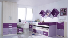 Habitacion juvenil en colores lilas y morados dormitorio juvenil whynot new