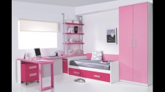 Mobiliario juvenil en color rosa. dormitorio juvenil whynot new