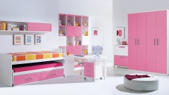 Habitacion juvenil con compacto en color rosa. dormitorio juvenil whynot new