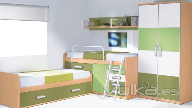 Mueble nido y Block con armario con paneles. Catalogo juvenil Whynot new