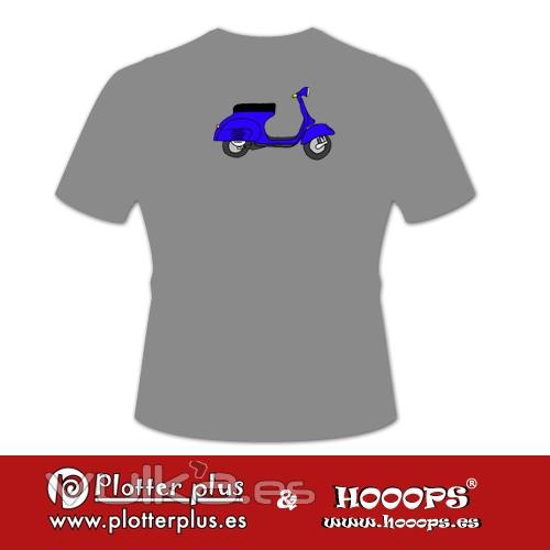 Camisetas Hooops de Vespa en Plotterplus, una mezcla de objetos cotidianos y colores intensos en la coctelera, un ...