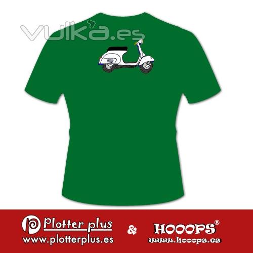 Camisetas Hooops de Vespa en Plotterplus, una mezcla de objetos cotidianos y colores intensos en la coctelera, un ...