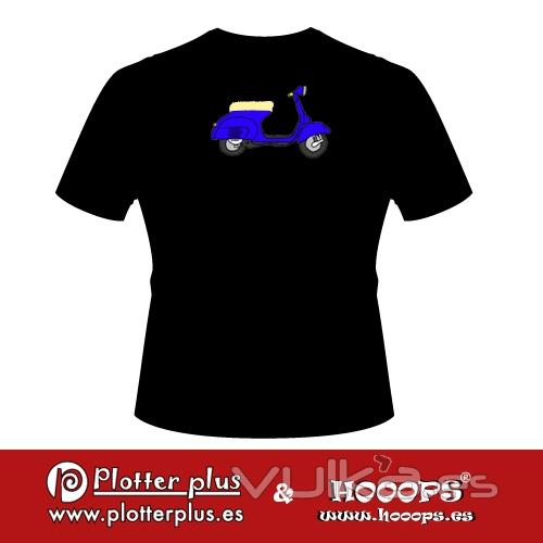 Camisetas Hooops de Vespa en Plotterplus, una mezcla de objetos cotidianos y colores intensos en la coctelera, un ...