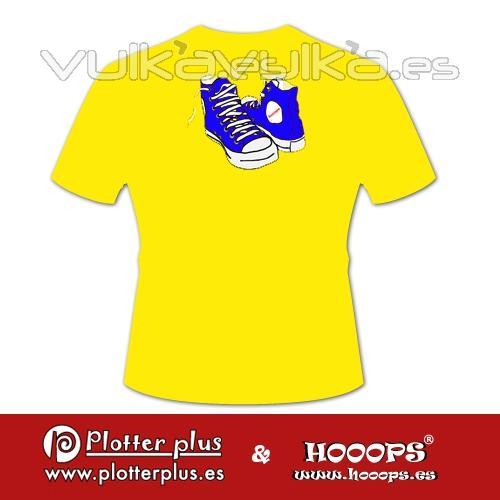 Camisetas Hooops Zapatillas en Plotterplus, una mezcla de objetos cotidianos y colores intensos en la coctelera, un ...