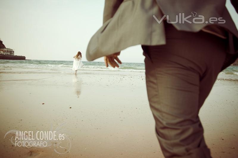 Reportaje de boda en la playa san sebastian ondarreta