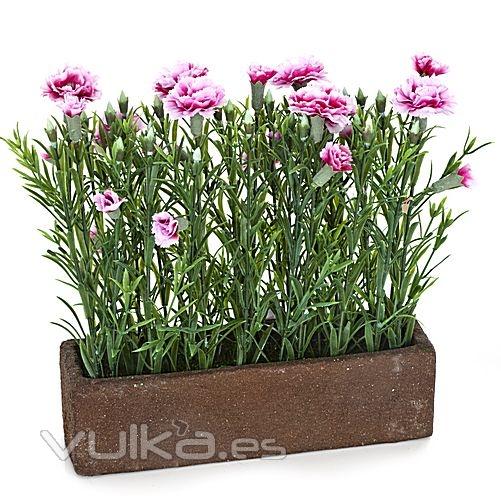 Planta artificial mini clavellinas lilas. lallimona.com