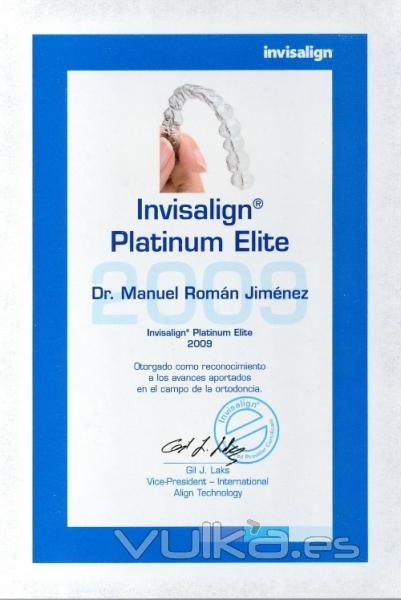 Dr. Roman es Platinum Elite en Invisalign (maximo galardon)