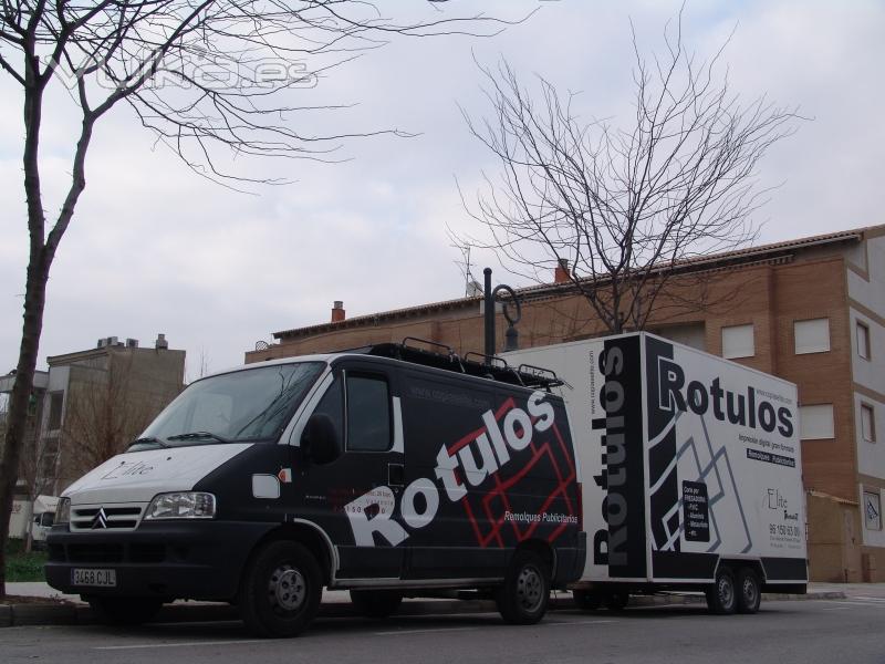 remolque publicitario valencia,rotulacion del vehiculo y montaje del mismo por rotulosvalencia.com 