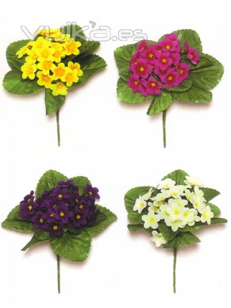 Flores artificiales de calidad. oasisdecor.com. Violetas artificiales en matas.