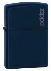 Zippo logo navy blue matte | mecherosdecultocom