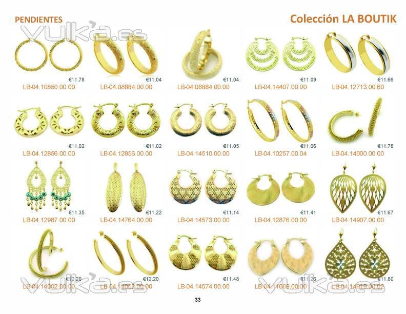 PENDIENTES MUJER CON ORO 18KT