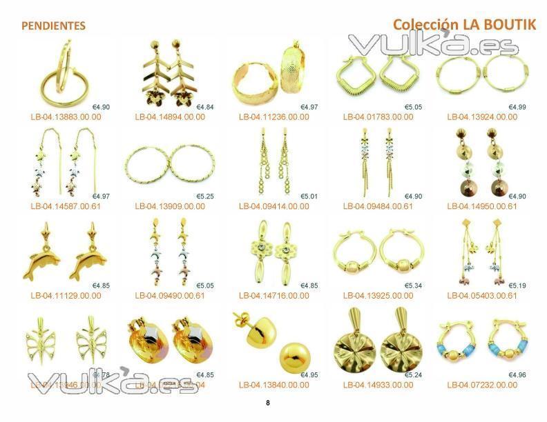 PENDIENTES MUJER CON ORO 18KT