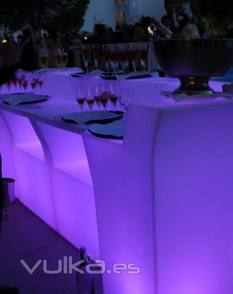 Bar con luz LED RGB varios colores