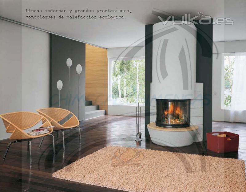 CHIMECAL CHIMENEAS: lneas modernas y grandes prestaciones, monobloques de calefaccin ecolgica. 