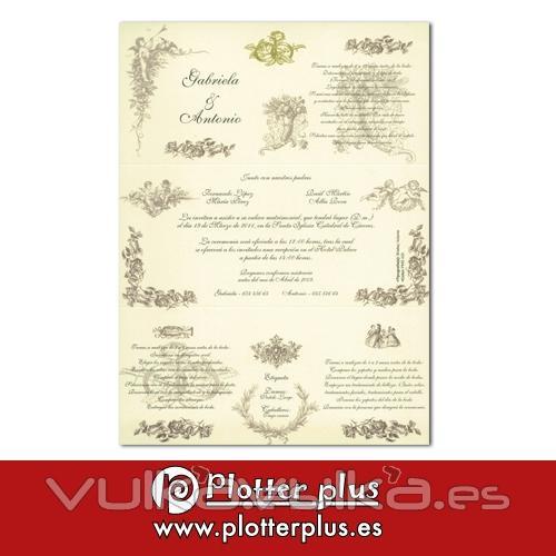 Invitaciones de boda clásicas e informales en Imprenta Plotterplus