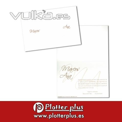 Invitaciones de boda clsicas e informales en Imprenta Plotterplus