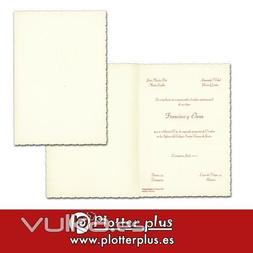 Invitaciones de boda clsicas e informales en Imprenta Plotterplus