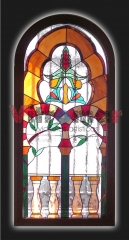 Vidriera emplomada de inspiracion cordobesa, ubicada en una casa de decoracion mudejarcoleccion privada