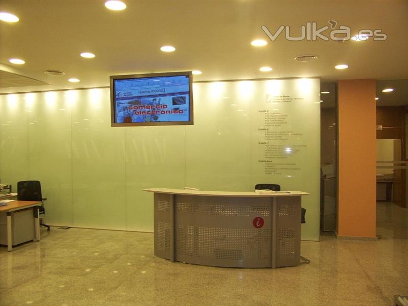 Sistema de Digital Signage instalado en la Consejera de Nuevas Tecnologas de la Comunidad Autnoma de Murcia