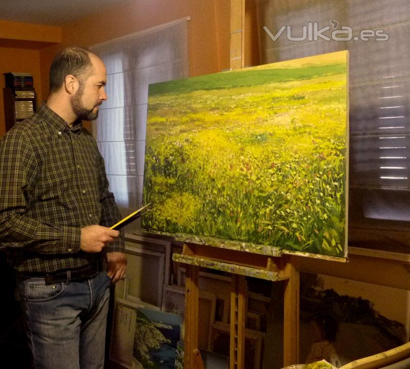 Rubén de Luis en su estudio