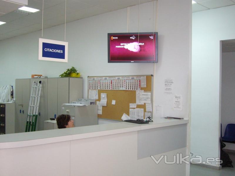 Sistema de Digital Signage instalado en Centros de Atención Primaria - Consejería de Sanidad de la Región de Murcia