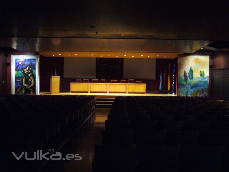 Instalación audiovisual en salón de actos de El Pozo (Alhama)