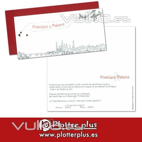 Invitaciones de boda informales en Imprenta Plotterplus