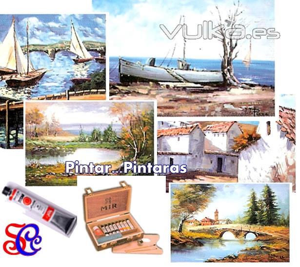 Si te gusta pintar, puedes hacerlo con nuestros cuadros prediseñados y pinturas, pinceles...